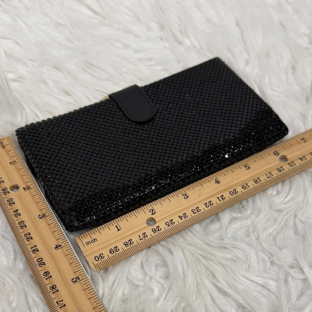 WHITING & Davis Black Mesh Clutch
